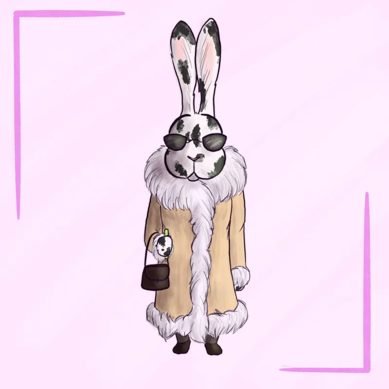 rendered fullbody of my OC, Kanna, a rabbit woman